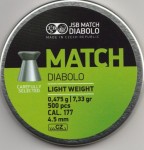 JSB Match Diabolo 0,475 g śrut kal. 4,5 mm JSB Match Diabolo 0,475 g śrut kal. 4,5 mm